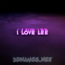 i love lee in Big Purple style - 3D name wallpaper