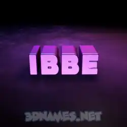 ibbe in Big Purple style - 3D name wallpaper