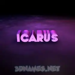 icarus in Big Purple style - 3D name wallpaper