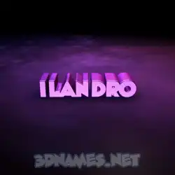 ilandro in Big Purple style - 3D name wallpaper