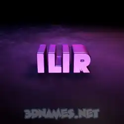 ilir in Big Purple style - 3D name wallpaper