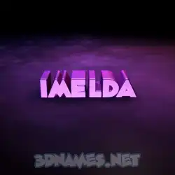 imelda in Big Purple style - 3D name wallpaper