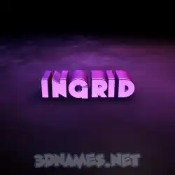 ingrid in Big Purple style - 3D name wallpaper