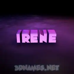 irene in Big Purple style - 3D name wallpaper