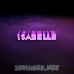 isabelle in Big Purple style - 3D name wallpaper