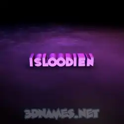 isloodien in Big Purple style - 3D name wallpaper