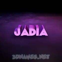 jadia in Big Purple style - 3D name wallpaper