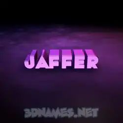 jaffer in Big Purple style - 3D name wallpaper