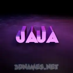 jaja in Big Purple style - 3D name wallpaper