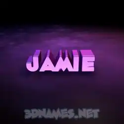 jamie in Big Purple style - 3D name wallpaper