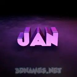 jan in Big Purple style - 3D name wallpaper