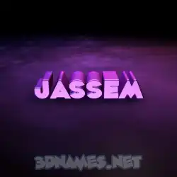 jassem in Big Purple style - 3D name wallpaper