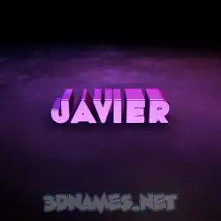 javier in Big Purple style - 3D name wallpaper