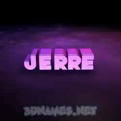 jerre in Big Purple style - 3D name wallpaper