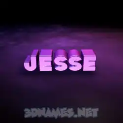 jesse in Big Purple style - 3D name wallpaper