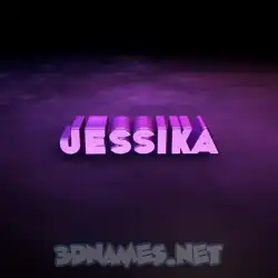 jessika in Big Purple style - 3D name wallpaper