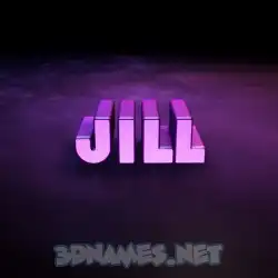jill in Big Purple style - 3D name wallpaper