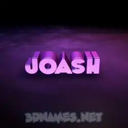 joash in Big Purple style - 3D name wallpaper