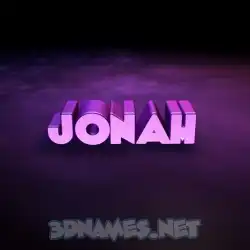 jonah in Big Purple style - 3D name wallpaper