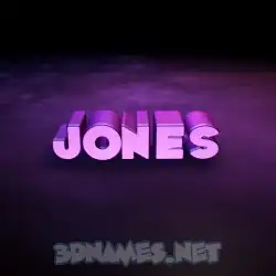 jones in Big Purple style - 3D name wallpaper