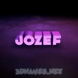 jozef in Big Purple style - 3D name wallpaper