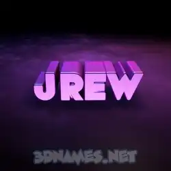 jrew in Big Purple style - 3D name wallpaper