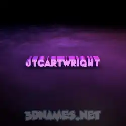 jtcartwright in Big Purple style - 3D name wallpaper