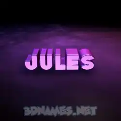 jules in Big Purple style - 3D name wallpaper