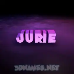 jurie in Big Purple style - 3D name wallpaper