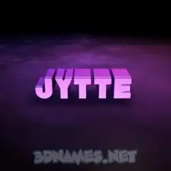 jytte in Big Purple style - 3D name wallpaper