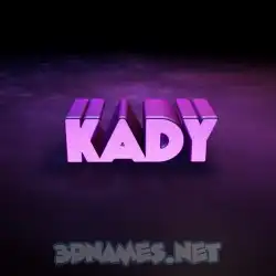 kady in Big Purple style - 3D name wallpaper