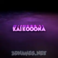 kaikooona in Big Purple style - 3D name wallpaper