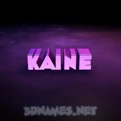 kaine in Big Purple style - 3D name wallpaper