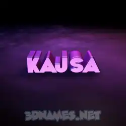 kajsa in Big Purple style - 3D name wallpaper