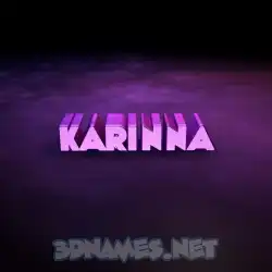 karinna in Big Purple style - 3D name wallpaper