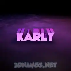 karly in Big Purple style - 3D name wallpaper