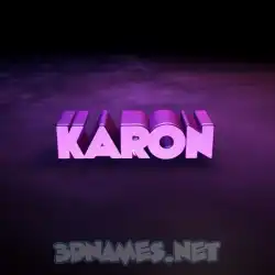 karon in Big Purple style - 3D name wallpaper