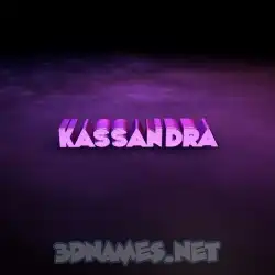 kassandra in Big Purple style - 3D name wallpaper