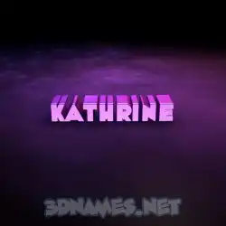 kathrine in Big Purple style - 3D name wallpaper