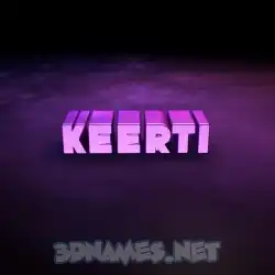 keerti in Big Purple style - 3D name wallpaper