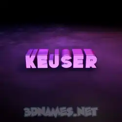 kejser in Big Purple style - 3D name wallpaper