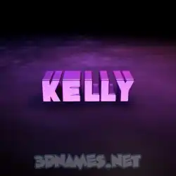 kelly in Big Purple style - 3D name wallpaper