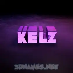 kelz in Big Purple style - 3D name wallpaper