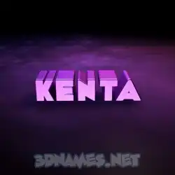 kenta in Big Purple style - 3D name wallpaper
