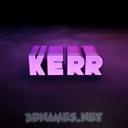 kerr in Big Purple style - 3D name wallpaper
