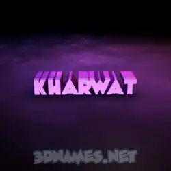 kharwat in Big Purple style - 3D name wallpaper