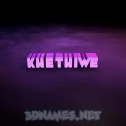 khethiwe in Big Purple style - 3D name wallpaper