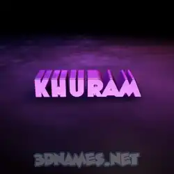 khuram in Big Purple style - 3D name wallpaper