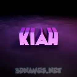 kiah in Big Purple style - 3D name wallpaper