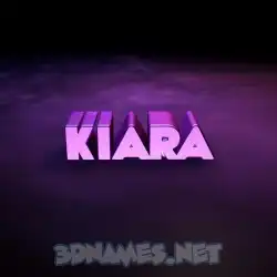 kiara in Big Purple style - 3D name wallpaper